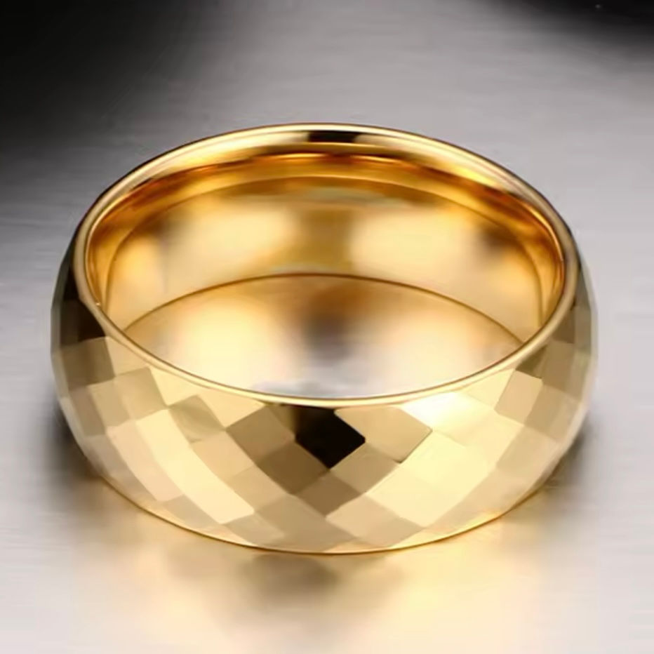 Miniature : Bague homme style fiançailles mariage résistante carbure tungstène