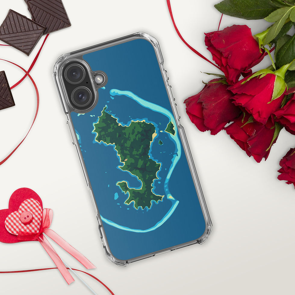 Miniature : Coque iPhone® love maore carte – Transparente & Élégante