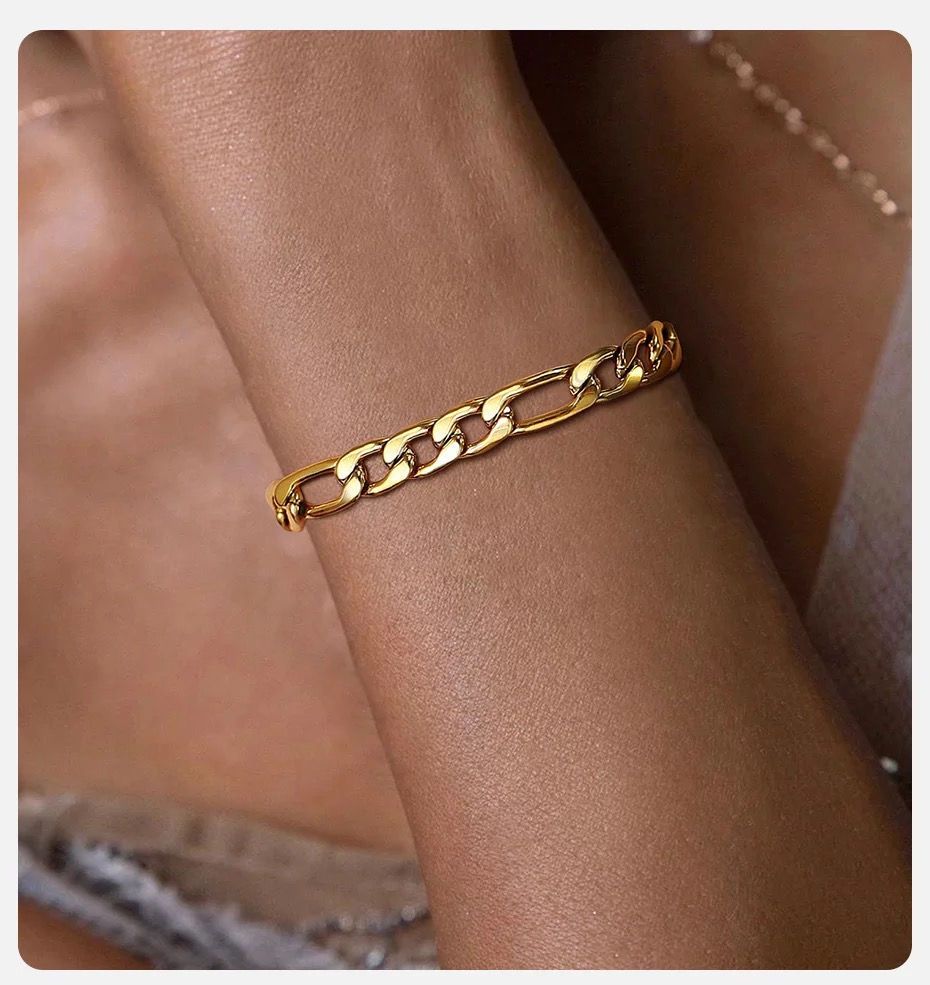 Miniature : bracelet à maillons corde chaîne maillons acier inoxydable