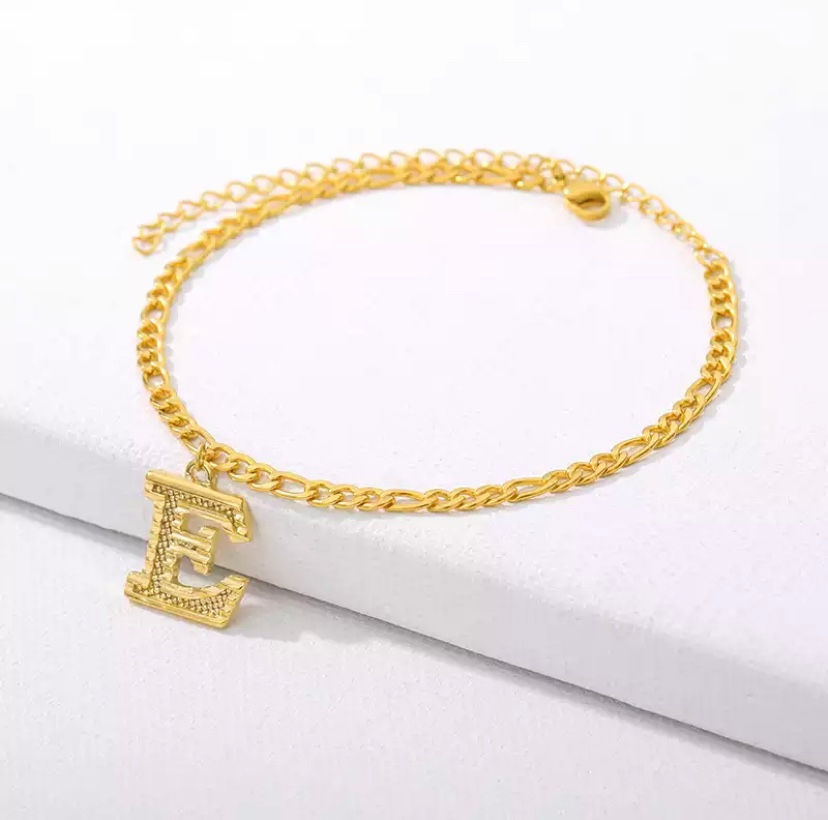 Miniature : Bracelet de cheville avec lettre