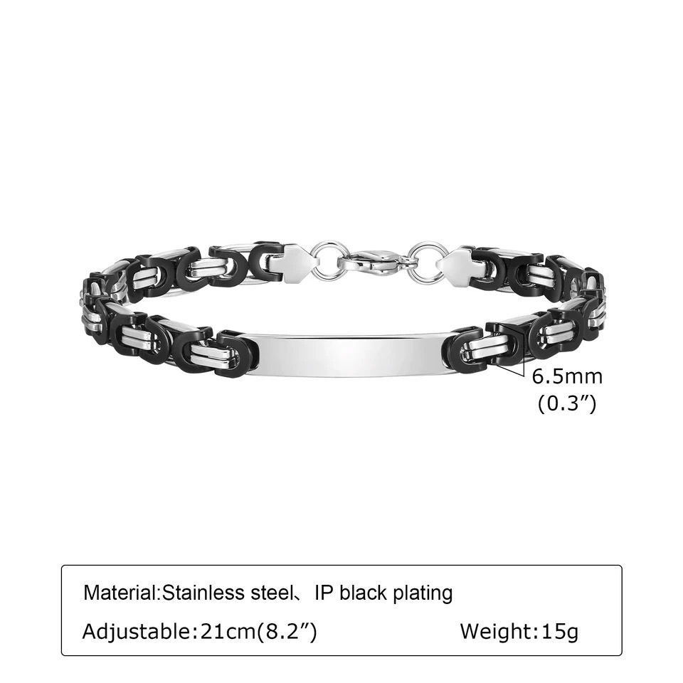 Miniature : Bracelet homme personnalisé avec écriture chaîne acier Mzuri 6