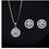 Miniature : Parure ensemble colliers boucles rond avec pierre cristal
