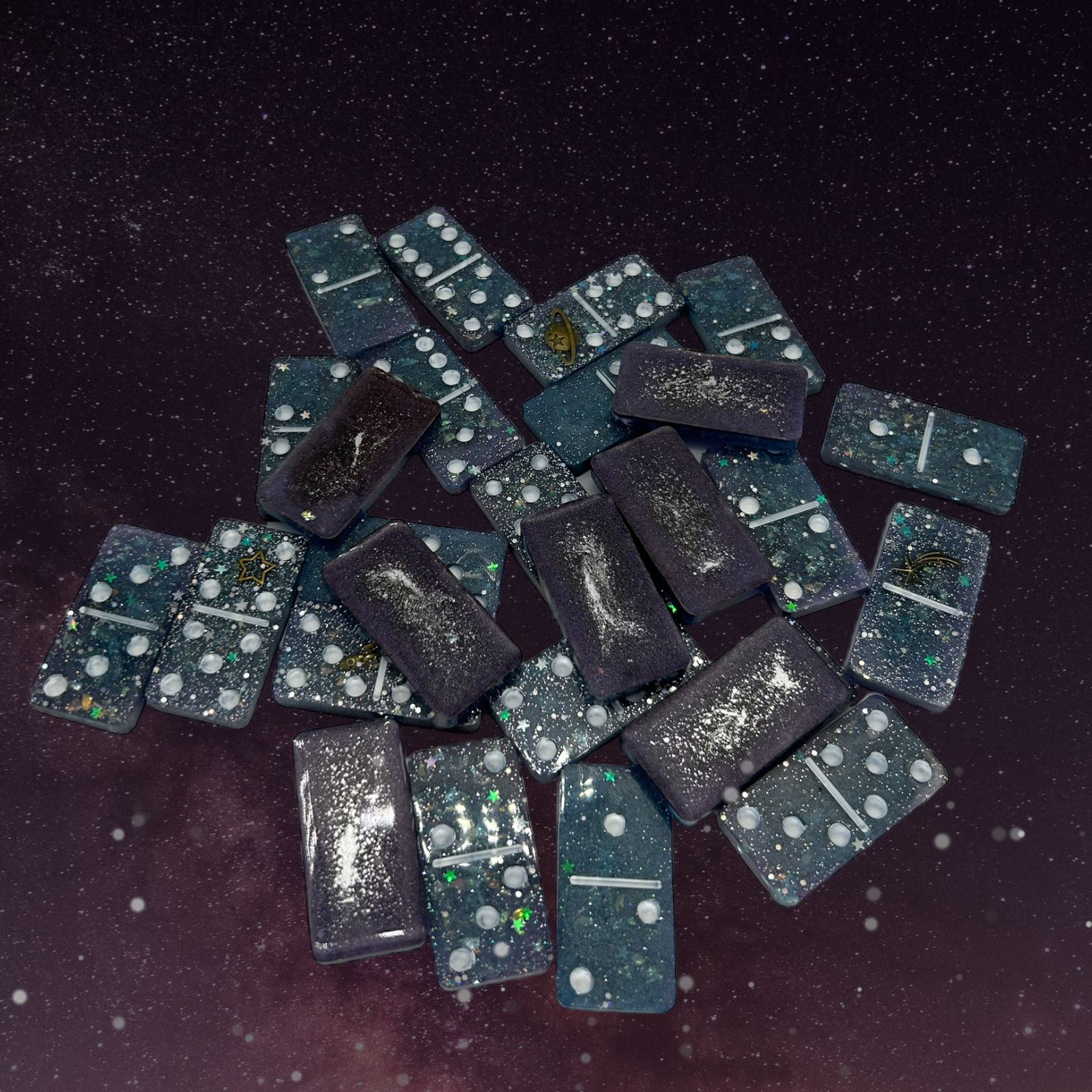 Jeu de domino résine personnalisable