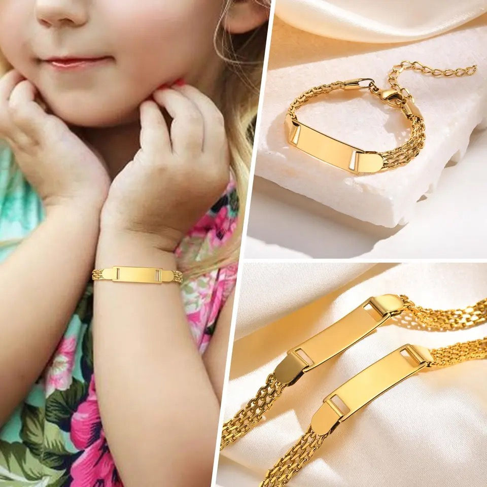 Miniature : Bracelets avec enfant bébé émaillé  avec écriture devant mwana zaza 12