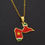 Miniature : Collier pendentif Guadeloupe couleur drapeau guadeloupe