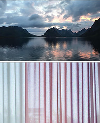 Ia Torgersen Design. Lofoten Kveldshimmel. Lett skjerming.