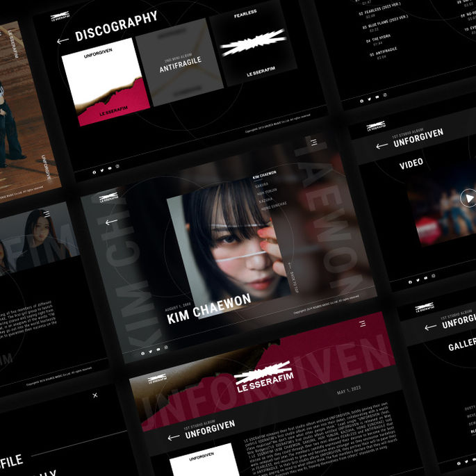 Lesserafim Kpop Landing Page Design