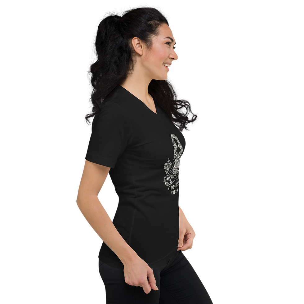 Thumbnail: Goddess Vibes Short Sleeve V-Neck T-Shirt