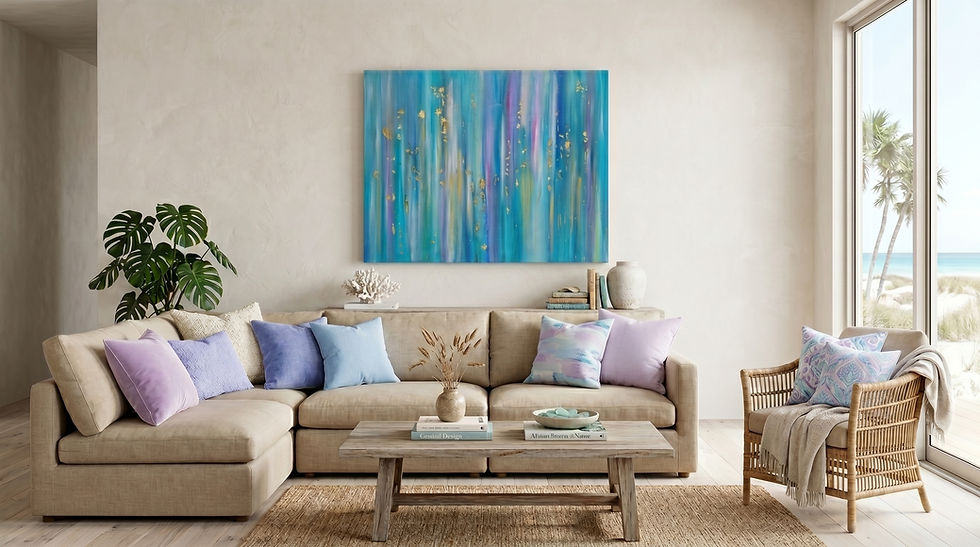 Art for your lounge pastel relaxed chill out vibes.