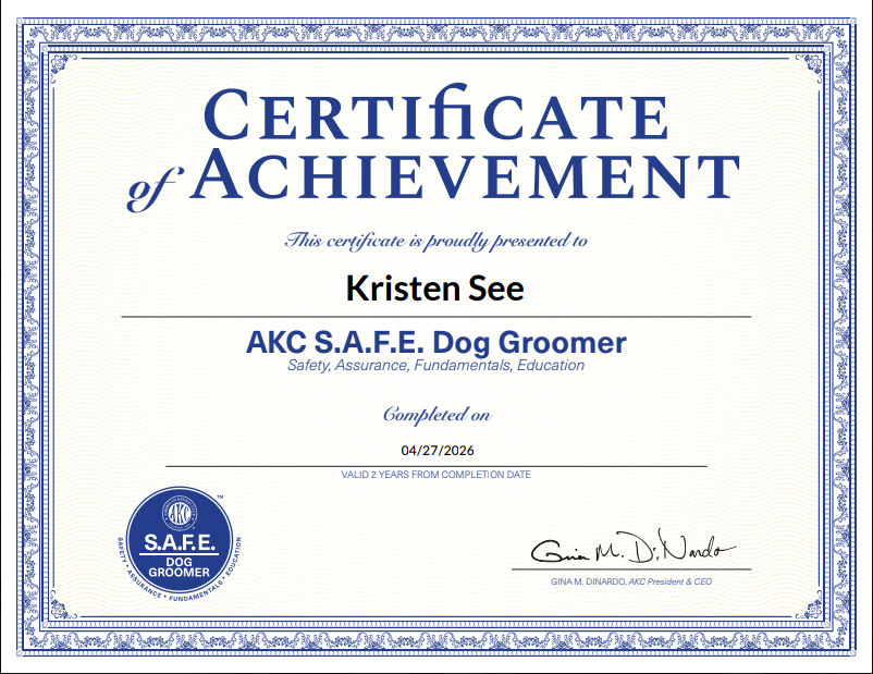 Kristen AKC SAFE Cert.PNG