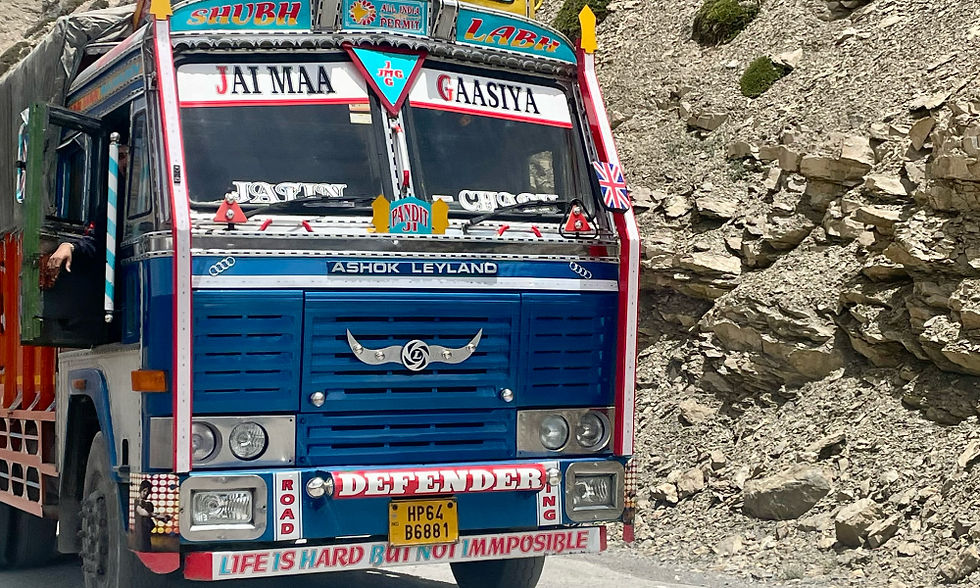 'Life is hard but not impossible' this truck passed me at top of the Gata Loops and its bumper motivation became my mantra for the rest of the day!