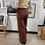 Thumbnail: Wide Leg Brown Retro Jeans