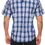 Thumbnail: Men's Short Sleeve Blue Check Shirt