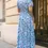 Thumbnail: Blue Fluorescent Effect Boho Maxi Dress