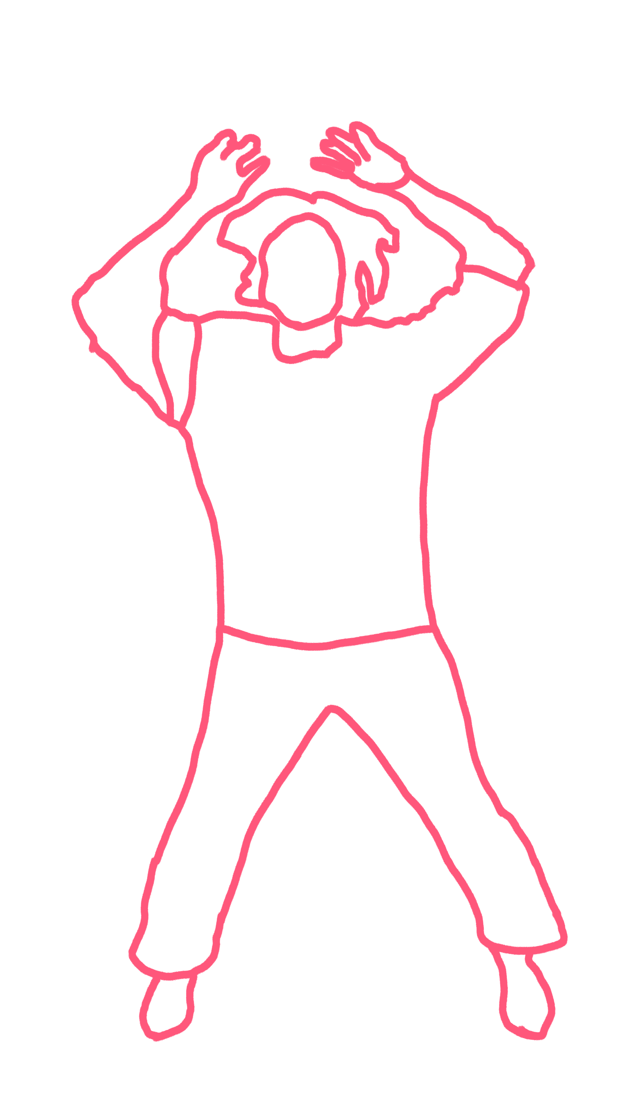 Solitary jumping-jack animation