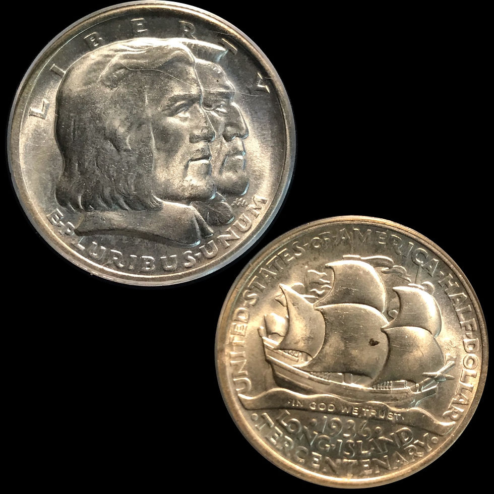 1936 Long Island 50c Commemorative Coin PCGS MS63 CAC