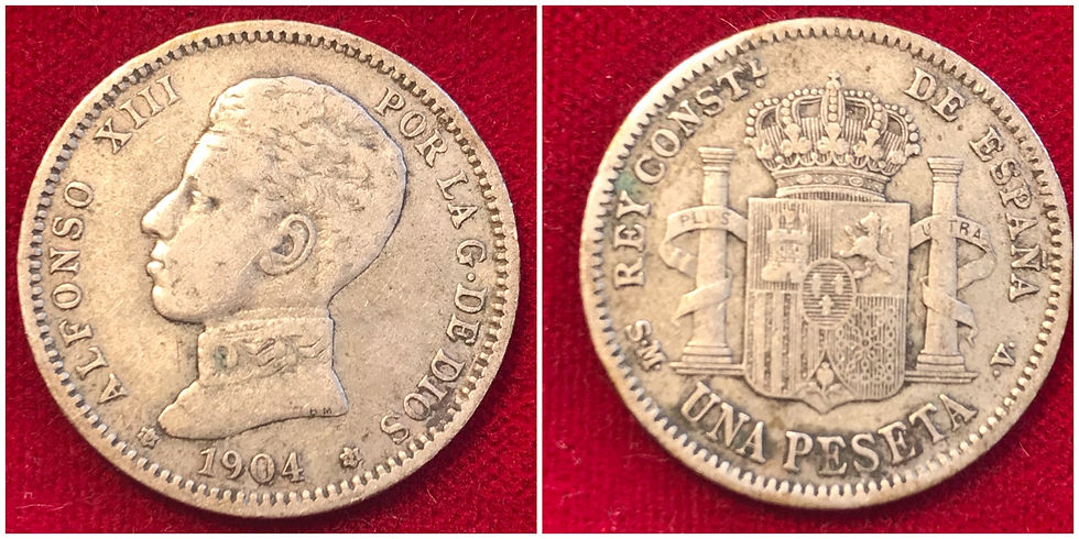 1904 Spain silver Peseta