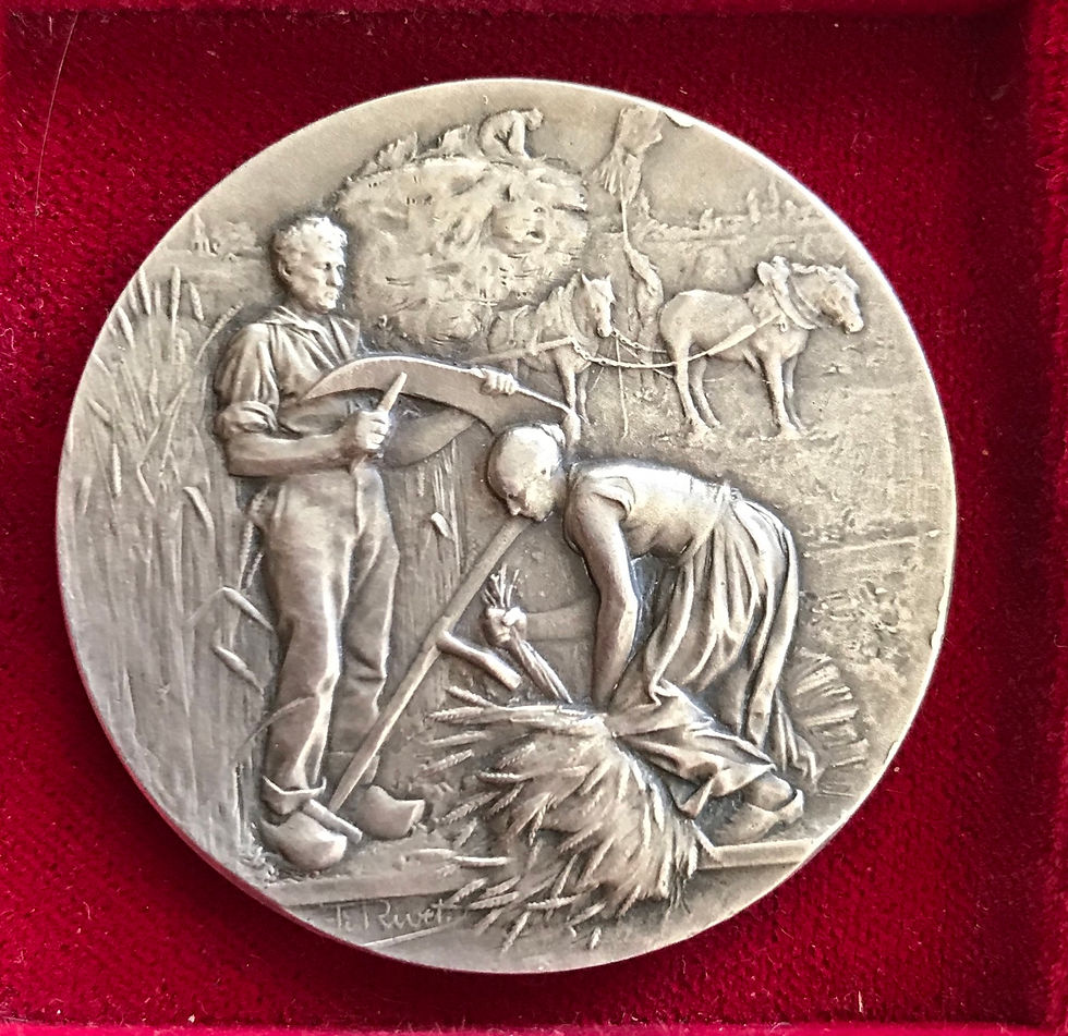 French Silver Agricultural Medal Adolphe Rivet (France 1855-1925)
