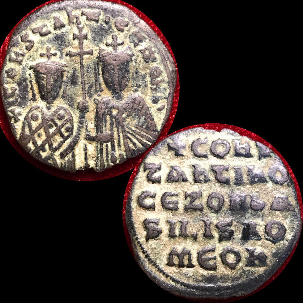 Constantine VII and Zoe Follis 914-919 ad