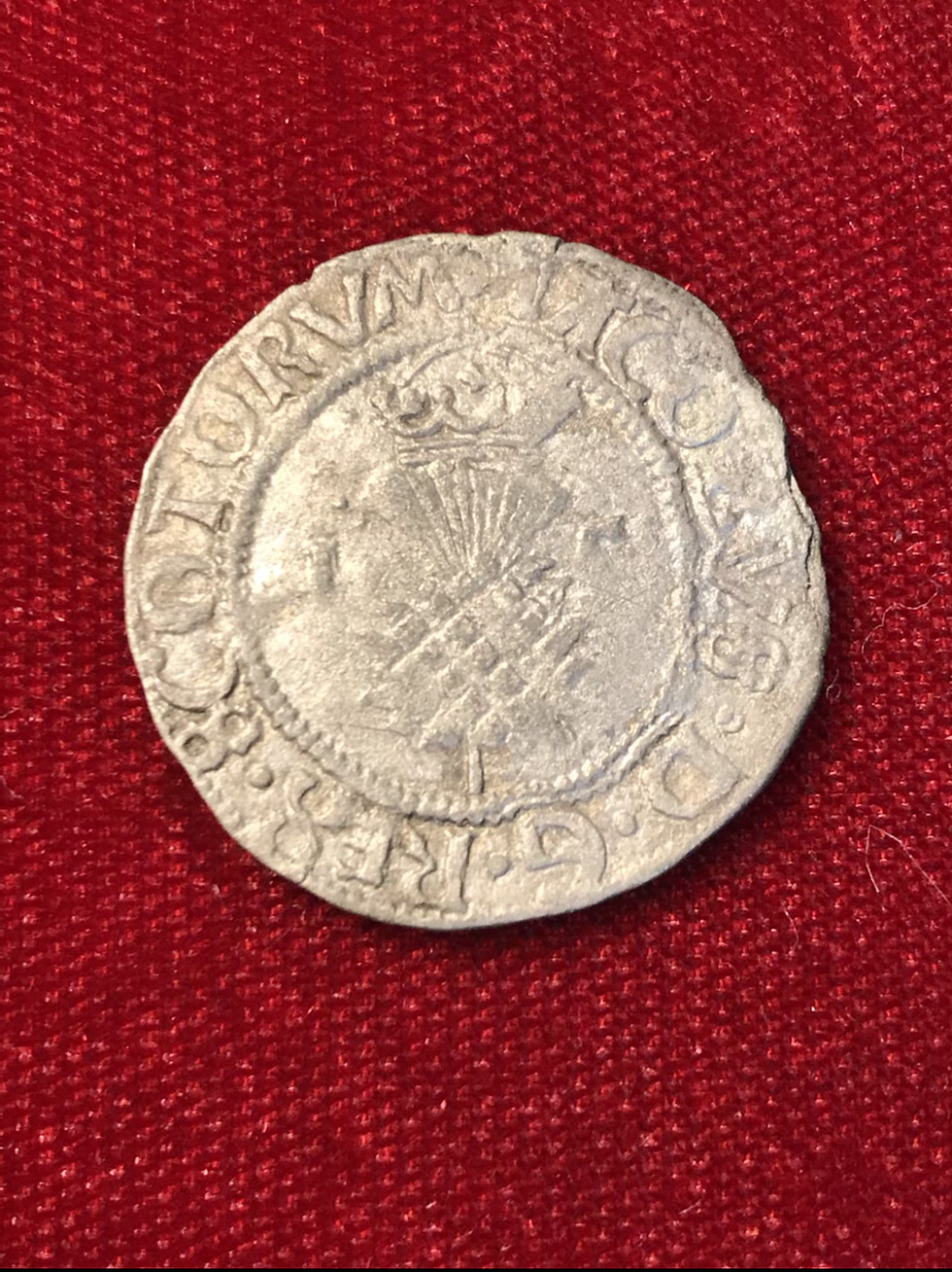 Thumbnail: Scotland King James V 1538-1542 billon bawbee