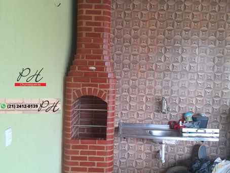 Churrasqueira vermelha 60 x 60