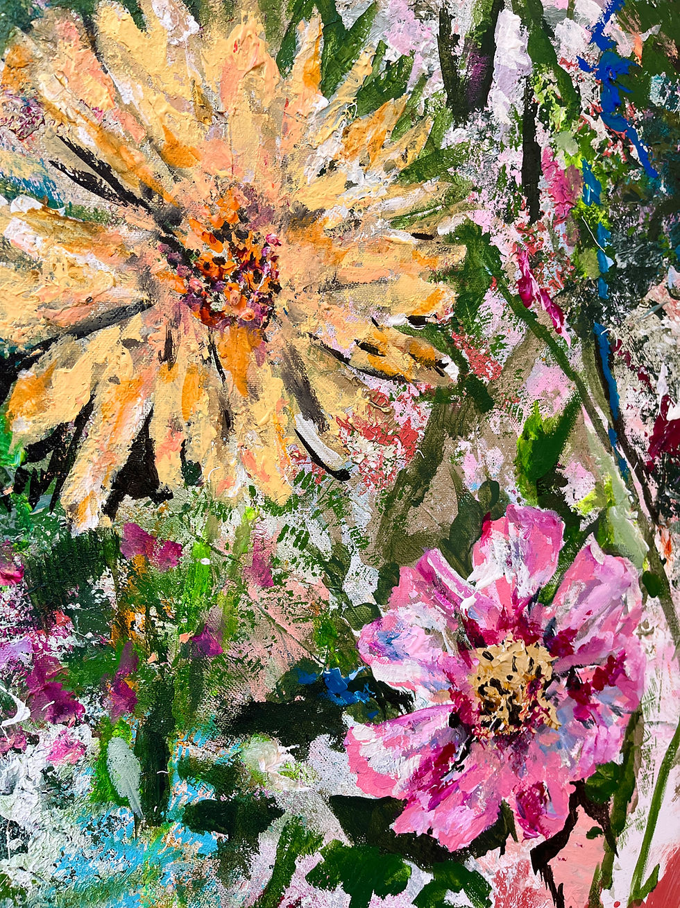 縮圖：'Wildflowers' - 100 x 100 cm