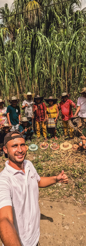 Hombre trabajando en cañaveral fotos juand suco
