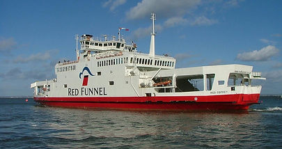 The Red Funnel Car Ferry runs between East Cowes and Southampton.