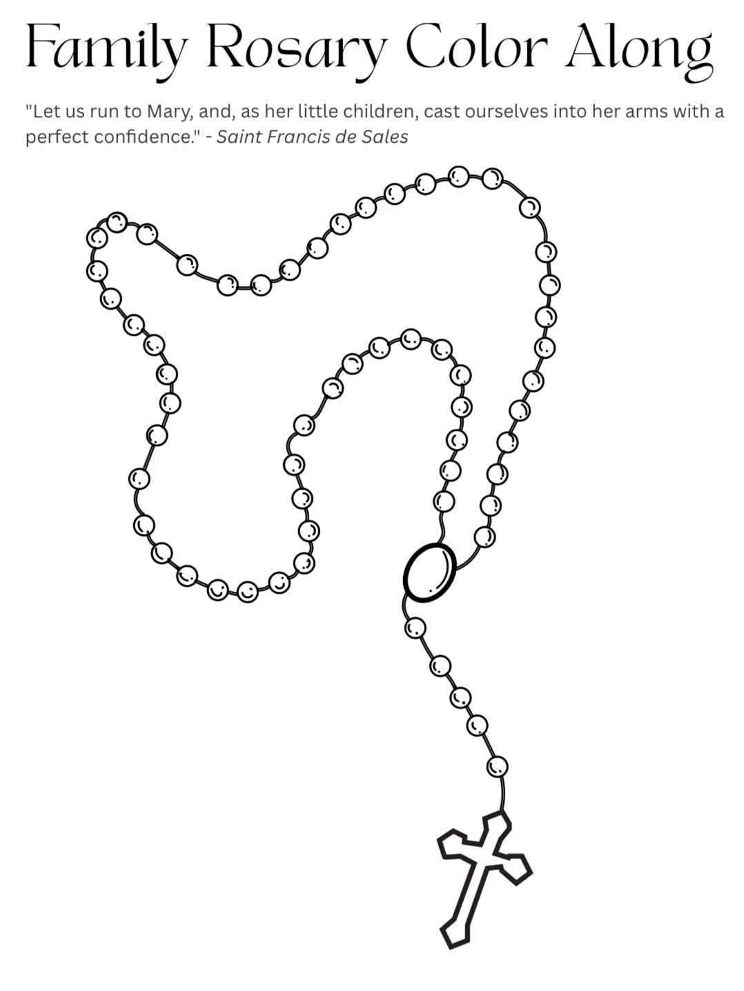 Family Rosary Color Along
