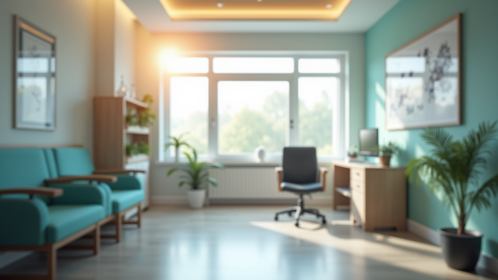 Close-up view of a medical consultation room with a welcoming atmosphere