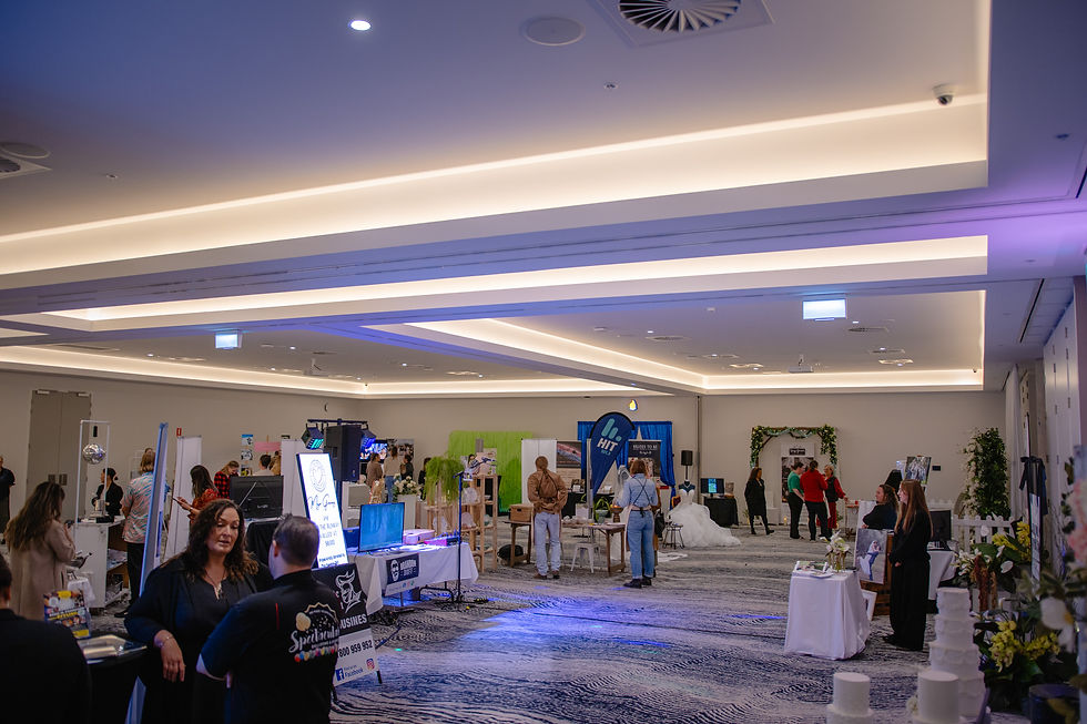 Wedding exhibition in an indoor venue