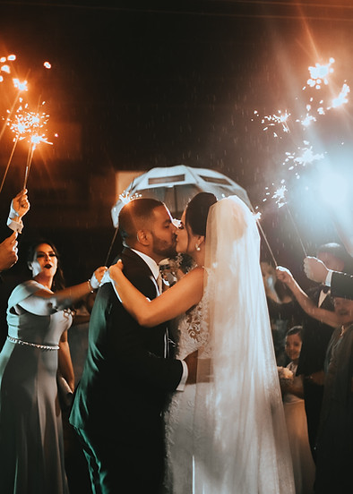 Happy wedding couple