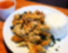 ★ Special popcorn chicken over rice