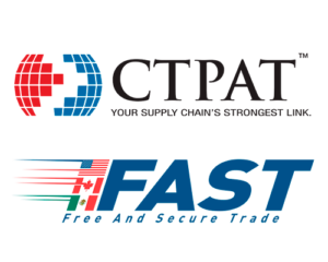 CTPAT and FAST trade program logos stacked