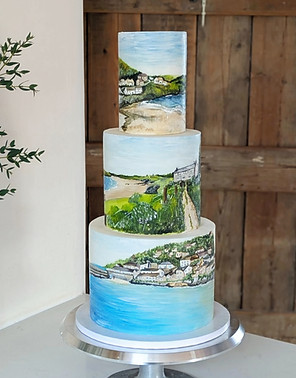 Example shown: A coastal cottage and Cornish harbour scene, created in 2024, priced at £800.