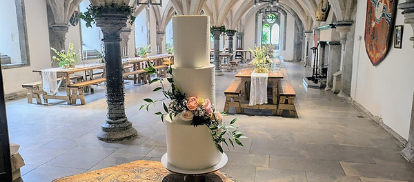 Naked ganache cake at The Bishops Palace in Wells