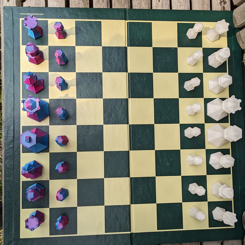 Thumbnail: Geometric Chess Set Pieces