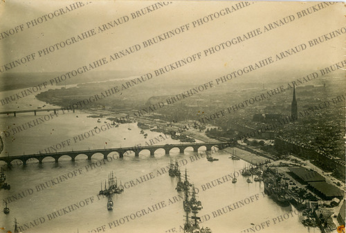 Tirage Albuminé Vintage Du Port De Bordeaux Vers 1890 - Format 23,5x32 Cm, Original