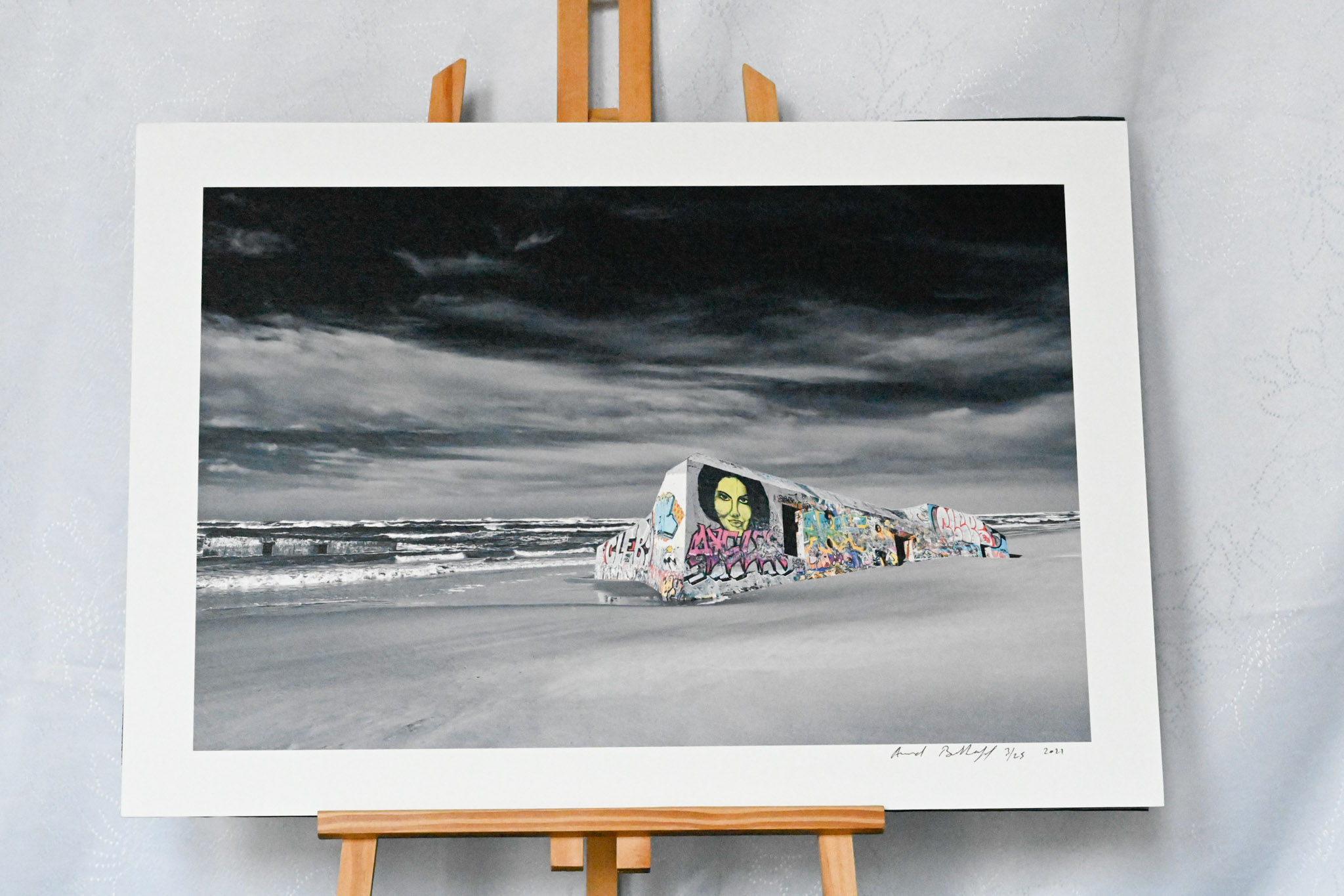 Blockhaus à la Pointe du Cap-Ferret tirage Fine art 45x32 cm