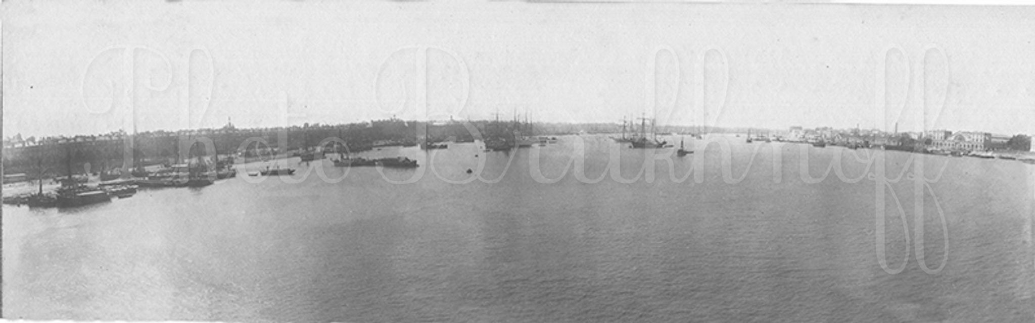 Vue panoramique du port de Bordeaux en  1900