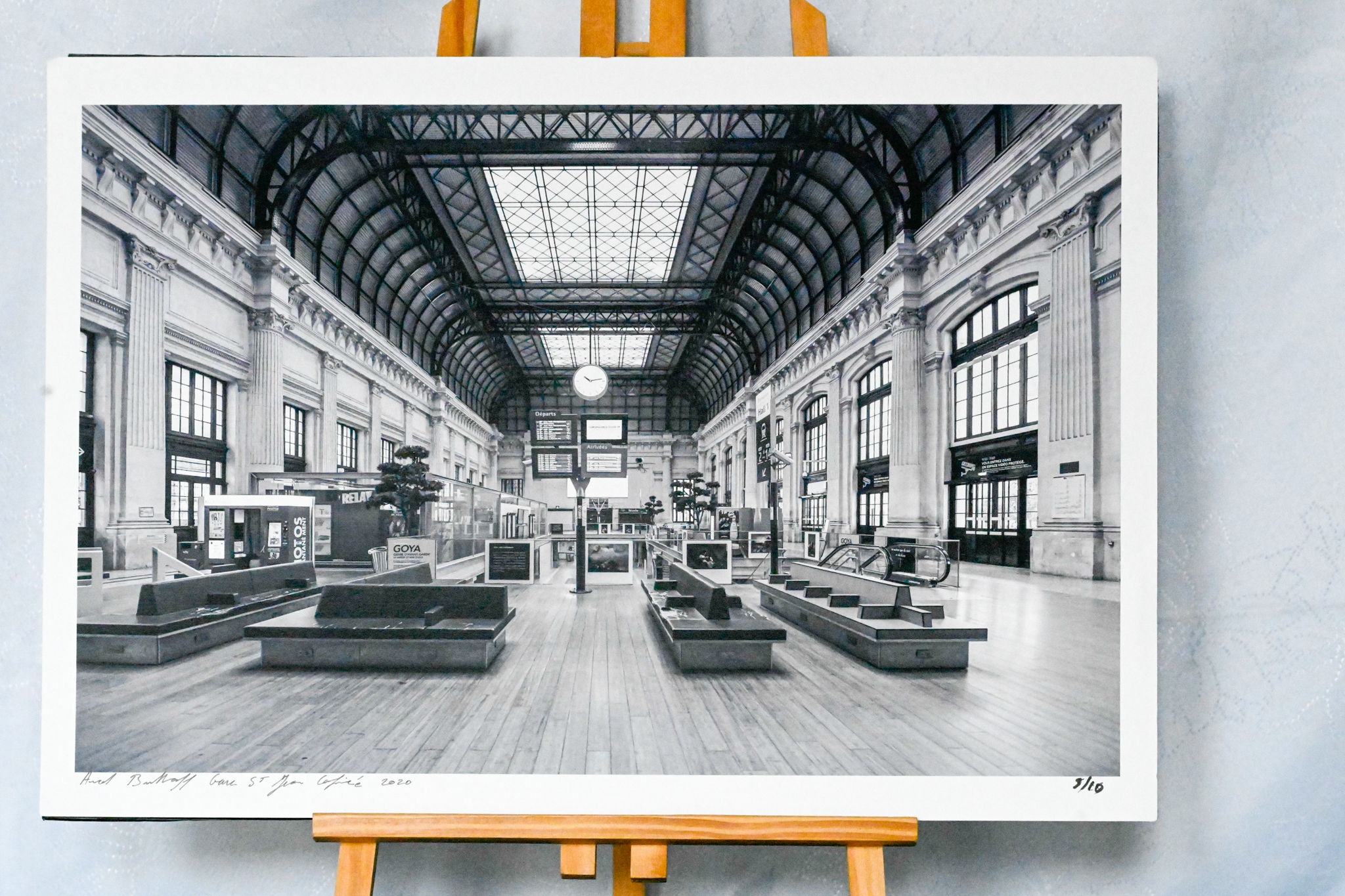 Gare Confinée 2020 1/10 tirage Fine art 45x32 cms