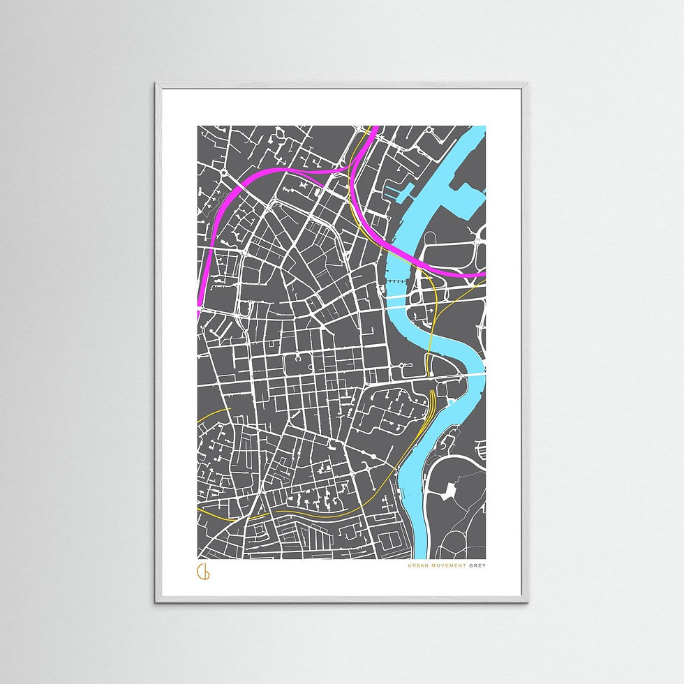 Thumbnail: Urban Movement Grey 500x700mm (20x28") Framed Giclée Print