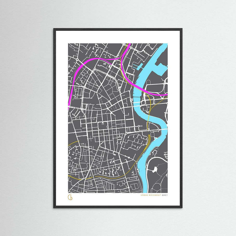 Thumbnail: Urban Movement Grey 500x700mm (20x28") Framed Giclée Print