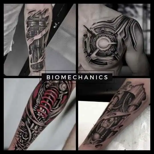 6ink9 Tattoo Studio: Collage im Biomechanischen Tattoo Stil, Köln | Biomechanics Tattoo Collage, Cologne

