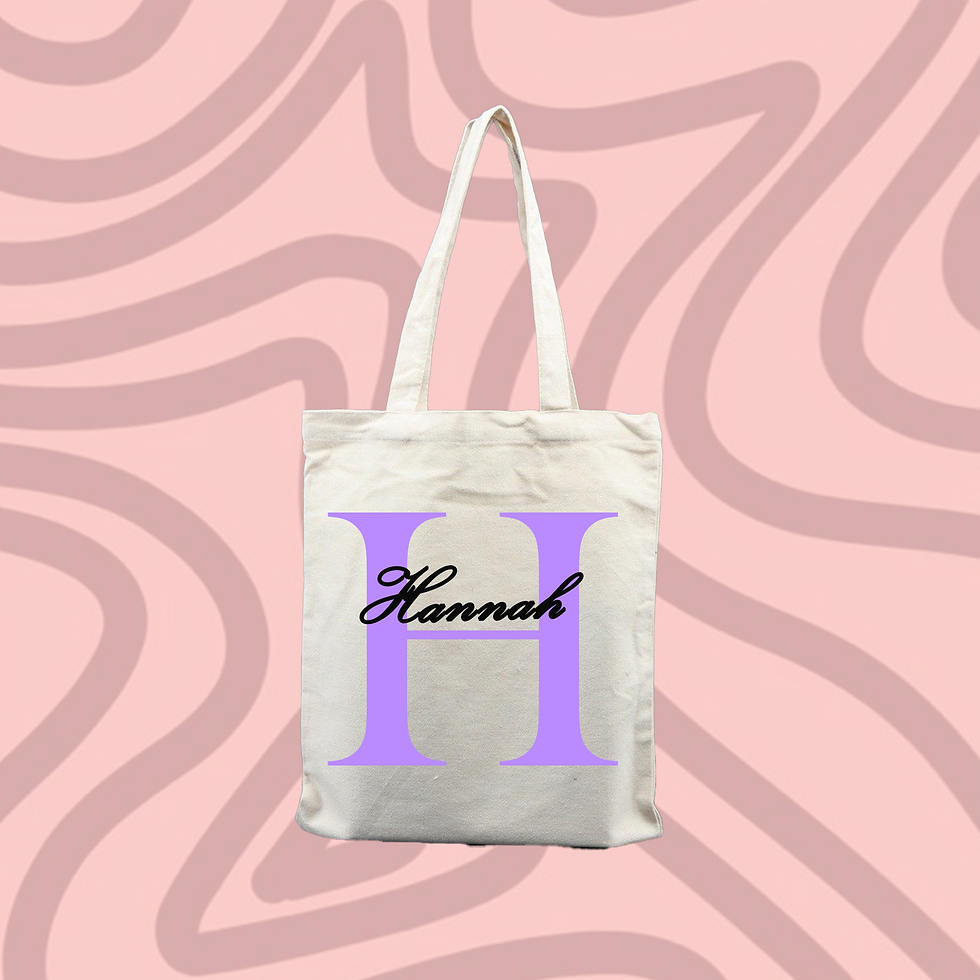 Thumbnail: Personalized Initials Tote Bag