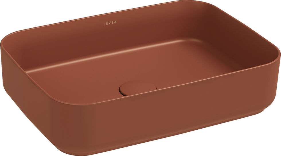 ISVEA Infinity Tezgah Üstü Lavabo 50 cm / Terracotta