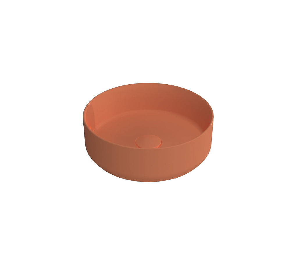 Küçük resim: İsvea İnfinity Tezgah Üstü Lavabo 36 cm + Bas Aç / Terracotta