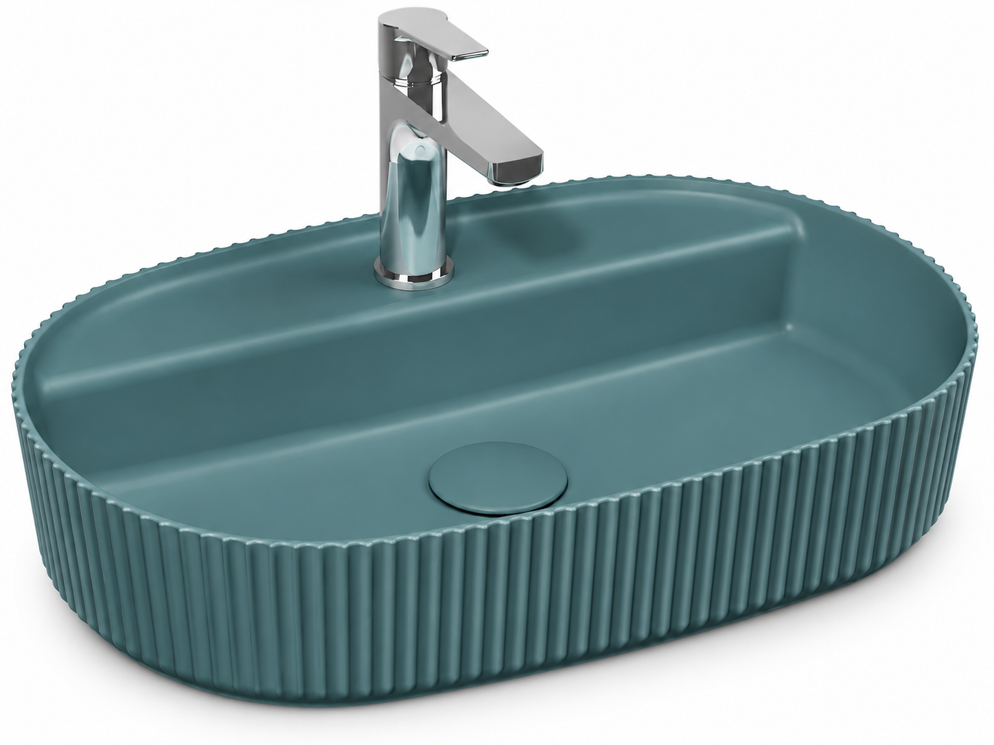 ISVEA Sintesi Tezgah Üstü Lavabo 60 cm, Petrol Yeşili