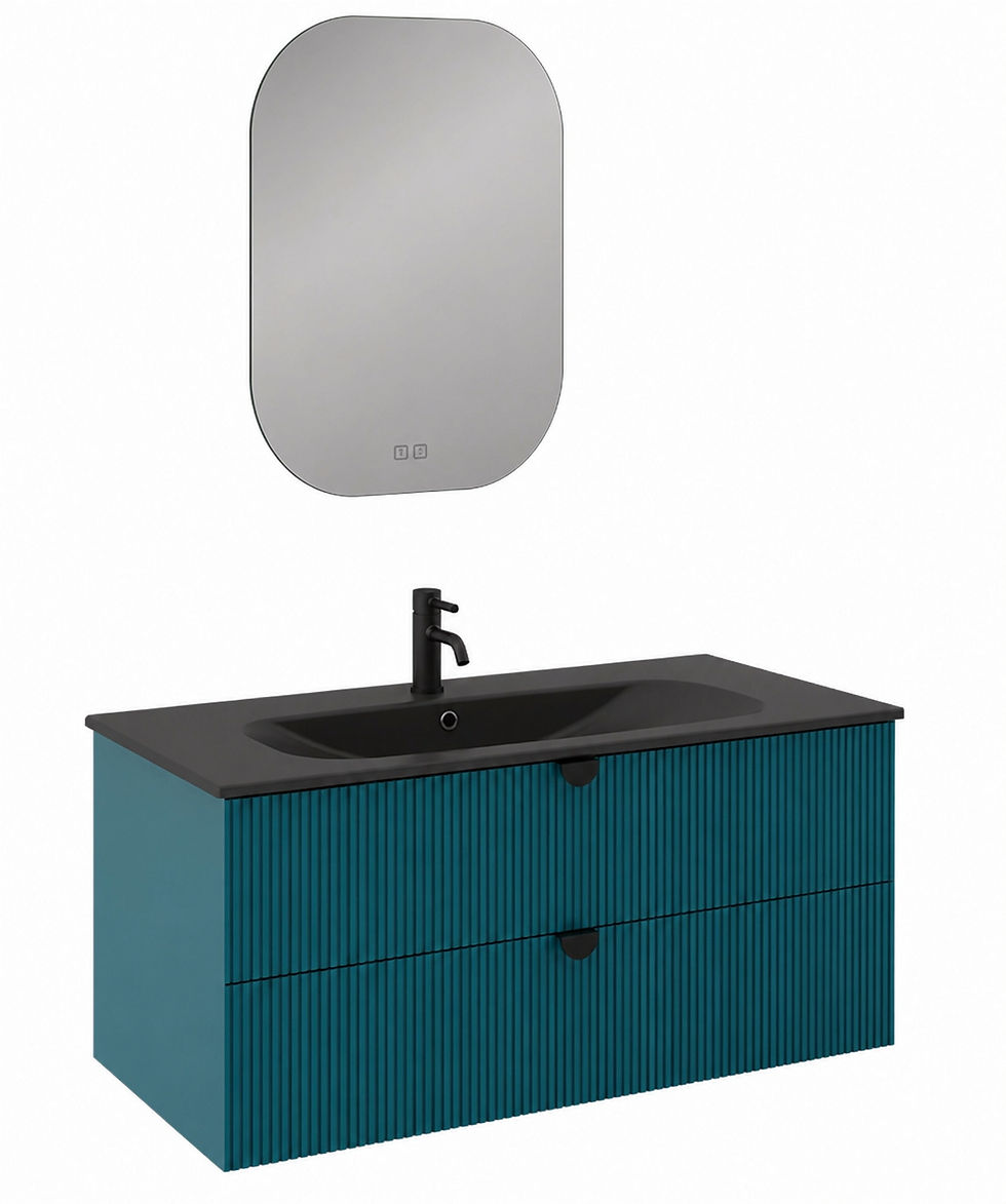 Küçük resim: İsvea Infinity Lavabo Ünitesi 120 cm + Led'li Ayna / Okyanus