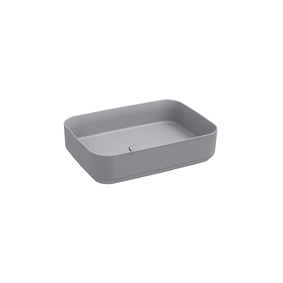 ISVEA Infinity Tezgah Üstü Lavabo 50 cm / Taş Gri